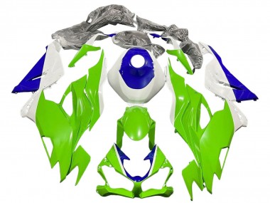 2019-2022 Kawasaki ZX6R Motorcycle Fairings - White Blue Green UK
