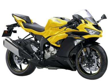 2019-2022 Kawasaki ZX6R Motorcycle Fairings - Yellow Matte Black UK