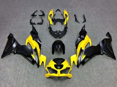 2019-2022 Kawasaki ZX6R Motorcycle Fairings - Yellow Matte Black UK