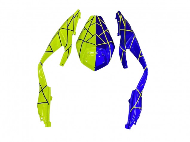 2019-2022 Kawasaki ZX6R Motorcycle Fairings - Blue Yellow UK