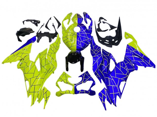 2019-2022 Kawasaki ZX6R Motorcycle Fairings - Blue Yellow UK