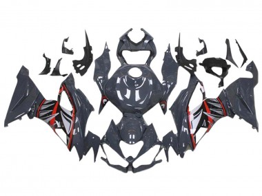 2019-2022 Kawasaki ZX6R Motorcycle Fairings - Nardo Grey Red White Shark UK