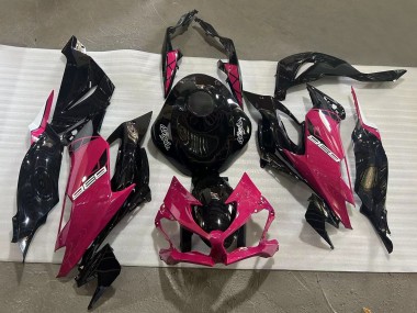 2019-2022 Kawasaki ZX6R Motorcycle Fairings - Glossy Black Pink Ninja UK