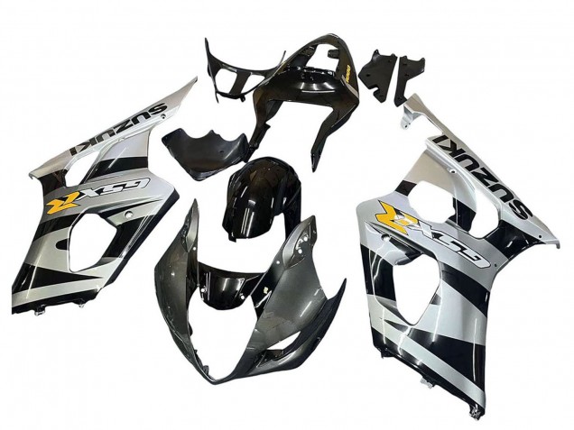 2003-2004 Suzuki GSXR 1000 Motorcycle Fairings - Glossy Black Silver Grey Yellow UK
