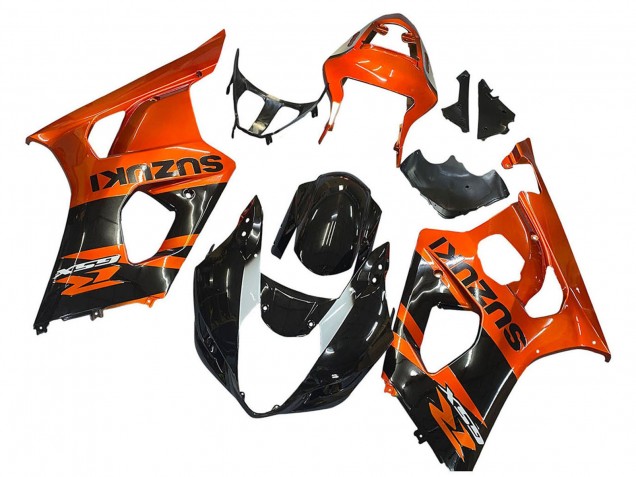 2003-2004 Suzuki GSXR 1000 Motorcycle Fairing - Burnt Orange Glossy Black UK