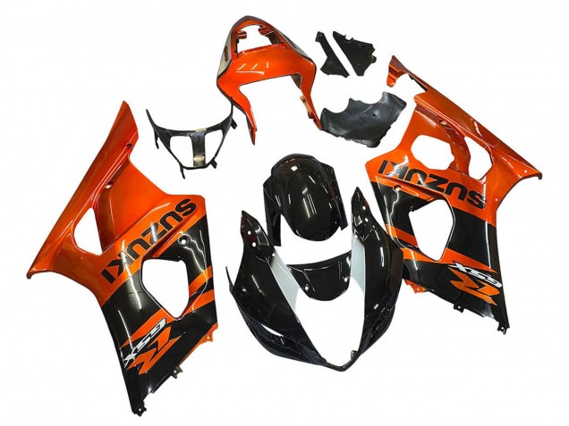 2003-2004 Suzuki GSXR 1000 Motorcycle Fairing - Burnt Orange Glossy Black UK
