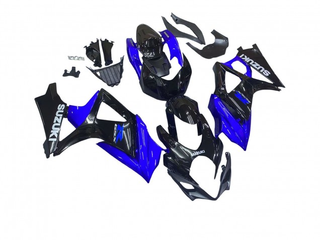 2007-2008 Suzuki GSXR 1000 Motorcycle Fairing Kits - Blue Glossy Black UK