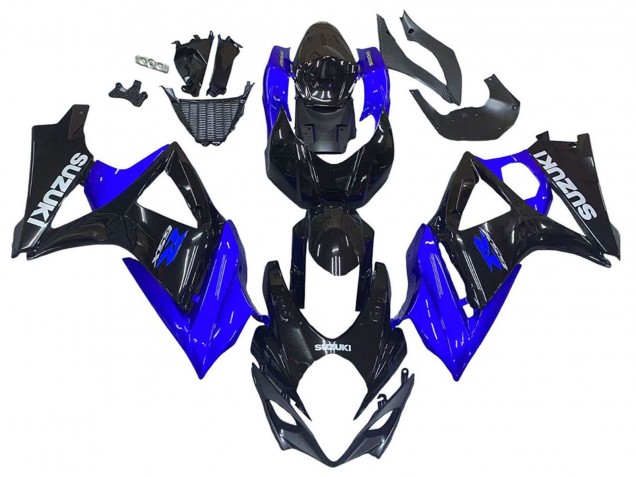 2007-2008 Suzuki GSXR 1000 Motorcycle Fairing Kits - Blue Glossy Black UK