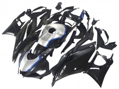 2022-2024 Yamaha YZF R3/R25 Motorcycle Fairings - Black Carbon Fiber Style Silver Blue UK