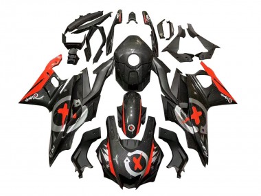 2022-2024 Yamaha YZF R3/R25 Motorcycle Fairings - Black Carbon Fiber Style Red Silver UK