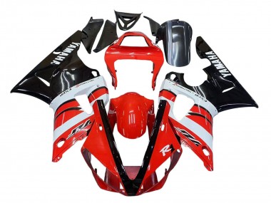 2000-2001 Yamaha YZF 1000 R1 Motorcycle Fairings - Red White Glossy Black UK