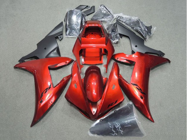 2002-2003 Yamaha YZF 1000 R1 Motorcycle Fairing - Red Matte Black UK