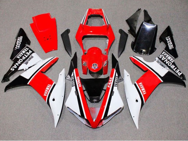 2002-2003 Yamaha YZF 1000 R1 Motorcycle Fairings - White Red Black Yamalube Petronas UK