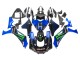 2020-2025 Yamaha YZF 1000 R1 Motorcycle Fairings - Blue Black Green Black ENEOS Monster UK