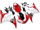 2006-2009 Yamaha YZF R6S Motorcycle Fairing - White Red Glossy Black UK