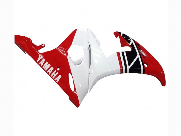 2006-2009 Yamaha YZF R6S Motorcycle Fairing - White Red Glossy Black UK