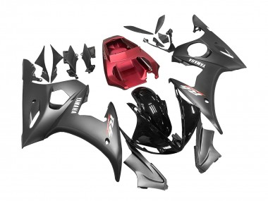 2006-2009 Yamaha YZF R6S Motorcycle Fairings - Black Red UK