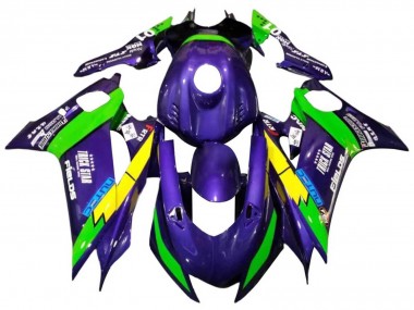 2017-2023 Yamaha YZF 600 R6 Motorcycle Fairings - Green Purple Yellow Black Trick Star UK