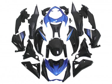 2014-2019 Kawasaki Z1000 Motorcycle Fairings - Blue Glossy Black UK