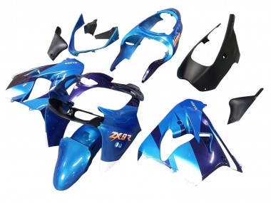 2000-2001 Kawasaki ZX9R Motorcycle Fairings - Blue Black UK