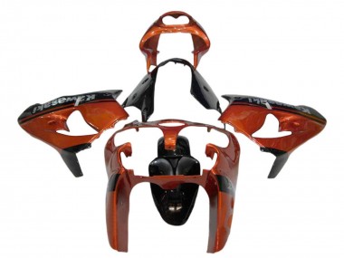 2000-2001 Kawasaki ZX9R Motorcycle Fairing - Orange Black UK