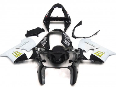 2002-2003 Kawasaki ZX9R Motorcycle Fairings - White Glossy Black Yellow Monster UK