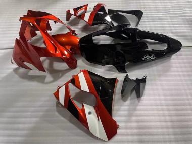 2002-2003 Kawasaki ZX9R Motorcycle Fairings - Red White Glossy Black UK