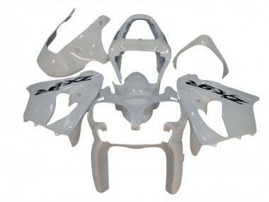 2002-2003 Kawasaki ZX9R Motorcycle Fairings - White Black Decal UK