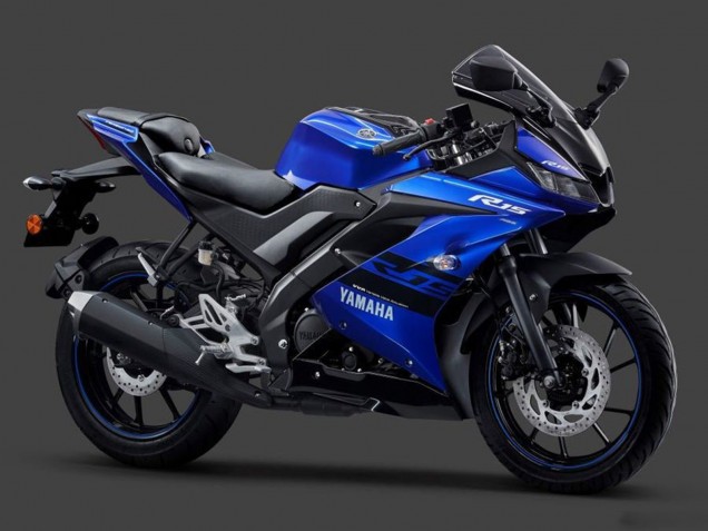 2018-2024 Yamaha YZF R15 Motorcycle Fairings - Blue Black White UK