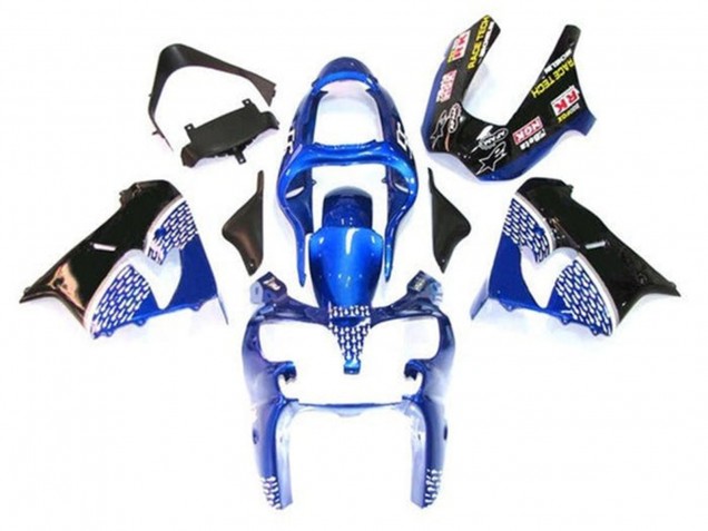 2002-2003 Kawasaki ZX9R Motorcycle Fairing - Blue White Black UK