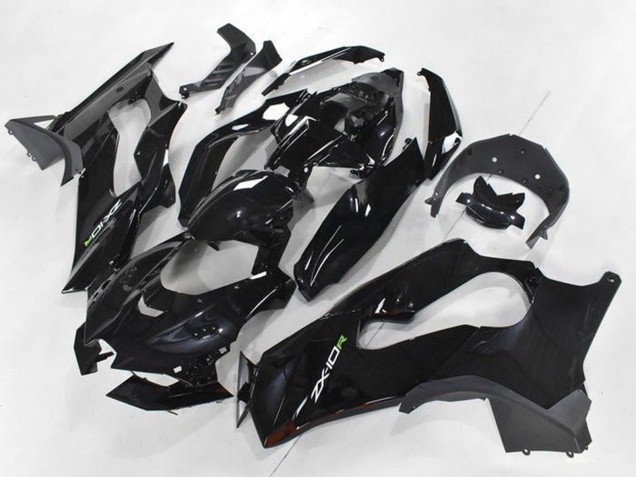 2021-2025 Kawasaki ZX10R Motorcycle Fairings - Glossy Black White Green Decal UK