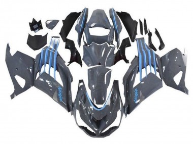 2012-2024 Kawasaki ZX14R ZZR1400 Motorcycle Fairings - Nardo Grey Blue UK
