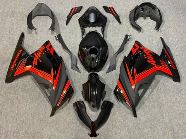 2013-2024 Kawasaki EX300 Motorcycle Fairings - Glossy Black Matte Black Red UK