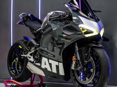 2020-2021 Ducati Panigale V4 V4S Motorcycle Fairings - Grey White Yellow Black UK