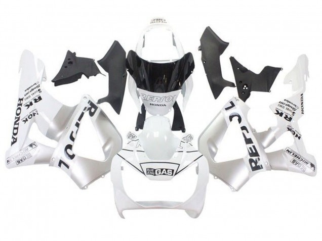 2000-2001 Honda CBR900RR 929 Motorcycle Fairings - White Silver Repsol UK