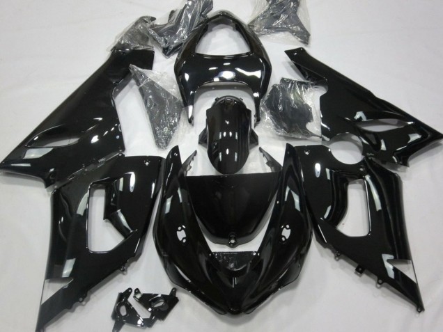 2005-2006 Kawasaki ZX6R Motorcycle Fairings - Glossy Black UK