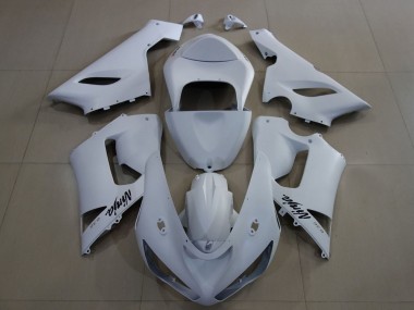 2005-2006 Kawasaki ZX6R Motorcycle Fairings - Matte White UK