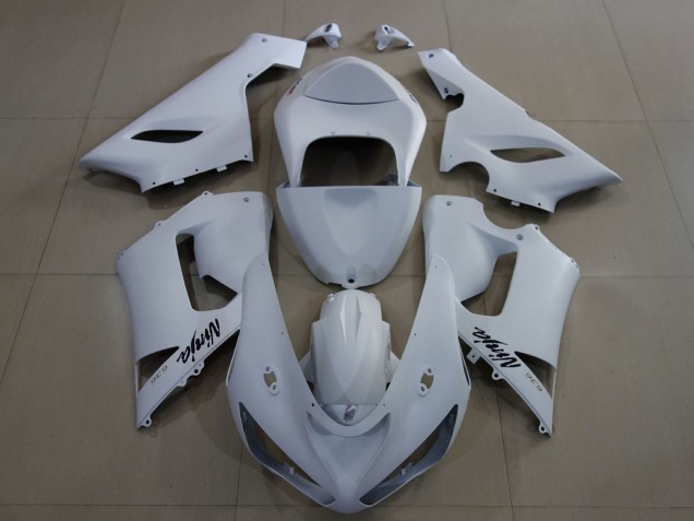 2005-2006 Kawasaki ZX6R Motorcycle Fairings - Matte White UK