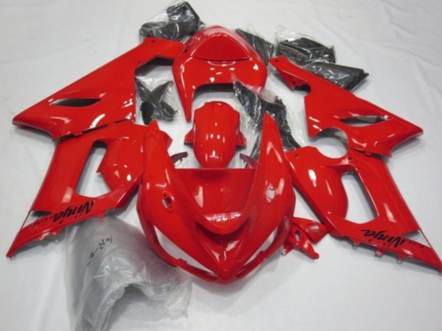 2005-2006 Kawasaki ZX6R Motorcycle Fairings - Red UK