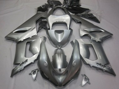 2005-2006 Kawasaki ZX6R Motorcycle Fairings - Silver UK