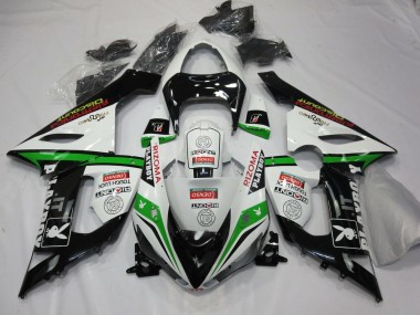 2005-2006 Kawasaki ZX6R Motorcycle Fairings - White Black Green Red Rizoma Playboy UK