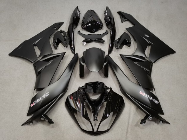 2009-2012 Kawasaki ZX6R Motorcycle Fairings - Matte Black Glossy Black White Red UK