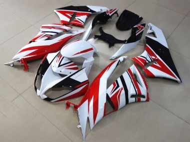 2009-2012 Kawasaki ZX6R Motorcycle Fairings - White Red Black UK