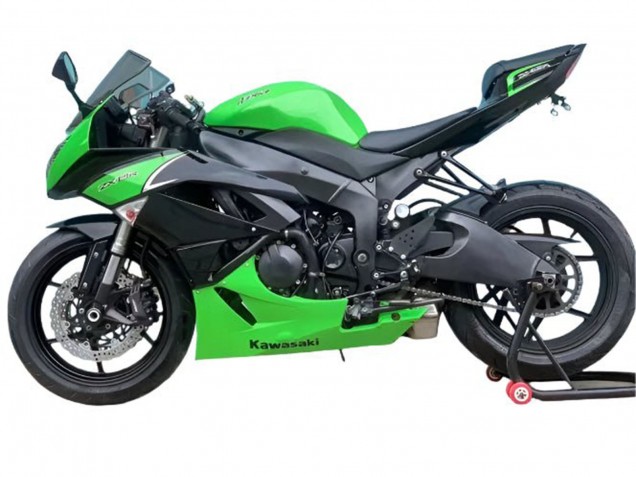 2009-2012 Kawasaki ZX6R Motorcycle Fairings - Green Matte Black UK