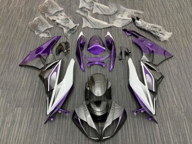 2009-2012 Kawasaki ZX6R Motorcycle Fairings - Purple White Silver Black UK