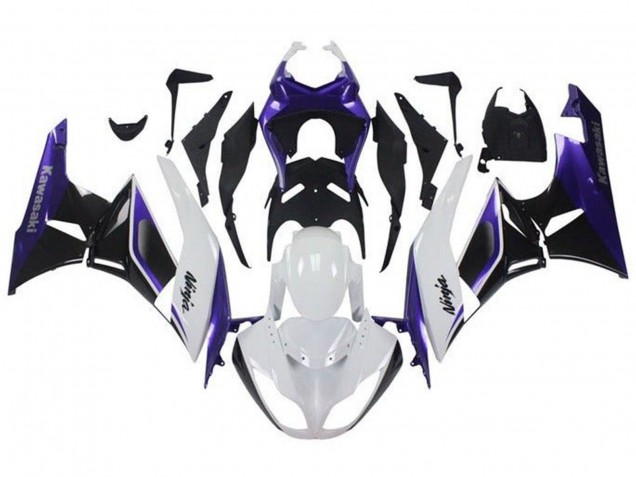 2009-2012 Kawasaki ZX6R Motorcycle Fairings - Purple White Black UK