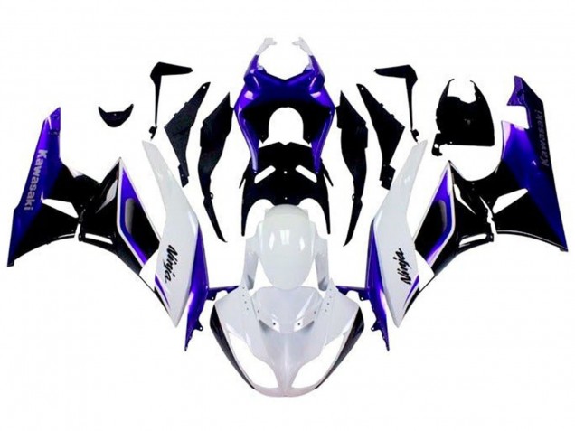 2009-2012 Kawasaki ZX6R Motorcycle Fairings - Blue White Black UK