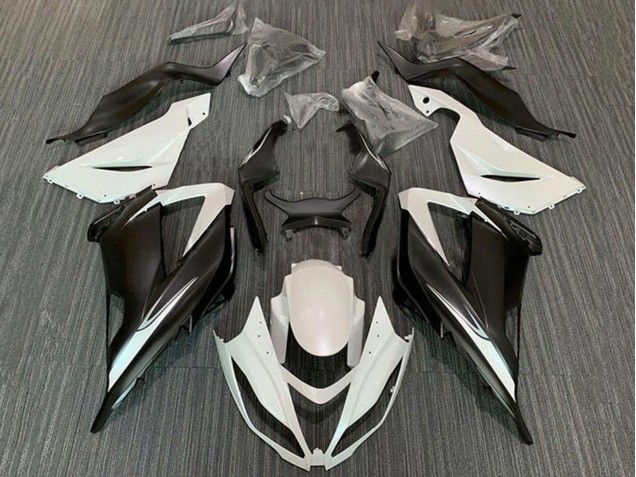 2013-2018 Kawasaki ZX6R Motorcycle Fairing Kits - White Matte Black UK