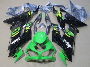 2019-2022 Kawasaki ZX6R Motorcycle Fairings - Green Yellow Glossy Black UK