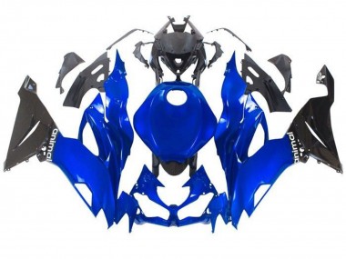 2019-2022 Kawasaki ZX6R Motorcycle Fairings - Blue Glossy Black UK